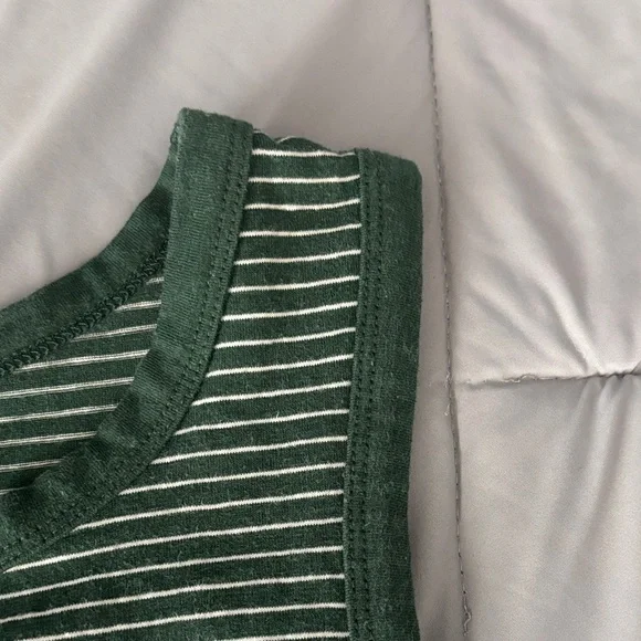 Cotton On Forest Green & White Striped Tank Dress - Picture 4 of 6